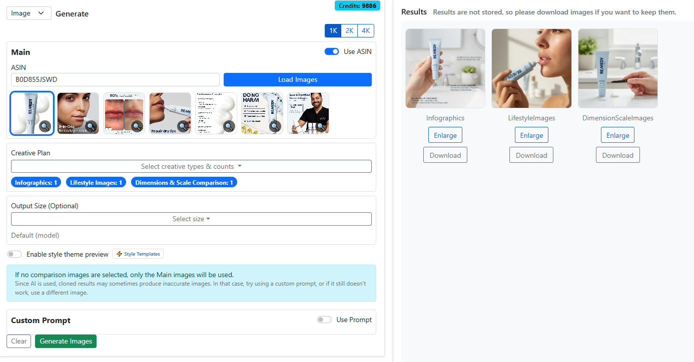 Build a full gallery: hero, lifestyle, and infographics