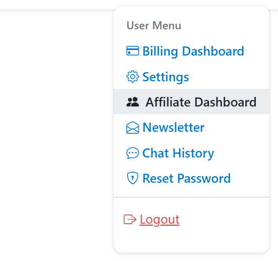 Affiliate Dashboard — SellerVisor screenshot
